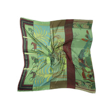 Load image into Gallery viewer, Women&#39;s 100% Pure Mulberry Fashion Silk Scarf Wrap, Large 42x42 inch Square, Handmade Beautiful Paintings - Gift Packaging
